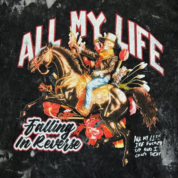 Falling in Reverse All My Life Rock Band Mineral Wash Tee M - Picture 2 of 4